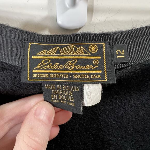 Eddie Bauer Women's Wool Wrap Skirt Sz L 12 Fringe Minimalist Understated Luxury - Picture 4 of 12